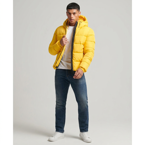 Veste matelassée en toile décontractée pour homme, 100% coton, légère, respirante, séchage rapide, veste d'hiver, logo personnalisé - Product Image 1