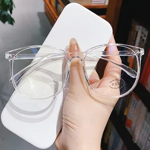 混色光学镜架圆形蓝光阻挡眼镜廉价眼镜