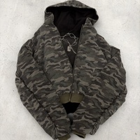 Blouson Bomber Matelassé Camouflage Vintage Lavé Personnalisé pour Homme, Fermeture Éclair, Coupe Courte, Réversible, avec Capuche – Fabricant OEM