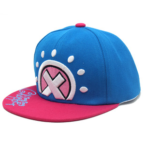 Casquette <span class=keywords><strong>de</strong></span> baseball à visière plate 6 panneaux One Piece Anime Japonais, broderie tête <span class=keywords><strong>de</strong></span> mort <span class=keywords><strong>Chopper</strong></span>, style Hip Hop pour hommes, 100% Polyester, Camp - Product Image 2