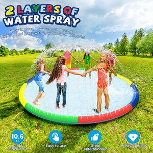 Alfombra de Juego Acuática Grande de 13 Pies para Niños, Antideslizante, Resistente, para Exteriores, Patio Trasero, Diversión de Verano, Juguete para Piscina - Product Image 3