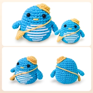 Kit de Crochet Amigurumi Pingouin en Peluche pour Débutants – Artisanat Textile Marin pour Noël, Idéal pour Adultes et Débutants - Product Image 2