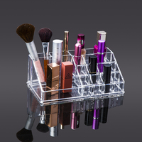 Organisateur de maquillage en acrylique pour rouges à lèvres, prix entrepôt, 100% acrylique, direct usine / Boîtes de rangement de maquillage en acrylique
