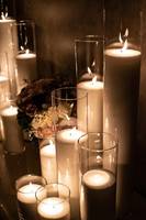 Jarrón de Vidrio Transparente de 32 Pulgadas (100 cm), Alto y Largo, para Flores, con Efecto Térmico Flotante, para Velas de Pilar, Centro de Mesa para Bodas