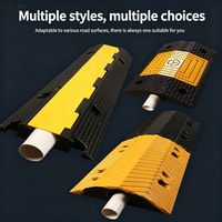 Pare-chute de câbles portable fixe en PVC caoutchouc 500*300*50mm avec fentes de drainage pour usage extérieur humide sur surface en mortier de ciment, vitesse 1-5 mph