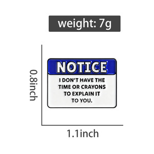 Spilla smaltata a tema amore: Non ho il tempo per spiegare con i pastelli IT - Regalo personalizzabile e divertente per ogni occasione - Product Image 4