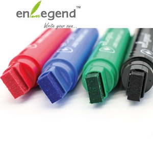 Marqueurs à pointe en <span class=keywords><strong>feutre</strong></span> Jumbo <span class=keywords><strong>Encre</strong></span> permanente à pointe <span class=keywords><strong>de</strong></span> pinceau plat extra-large pour une écriture et un <span class=keywords><strong>dessin</strong></span> vifs 4 couleurs - Product Image 3