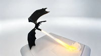 Lampe LED Dragon Souffleur de Feu Imprimée en 3D, Veilleuse Dragon, Ornement de Bureau Fantastique, Décoration Créative et Originale pour la Maison, Cadeau Idéal pour les Amateurs de Jeux