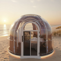 Dôme transparent en mousse PC pour hôtel, abri de glamping extérieur préfabriqué, étanche et économique