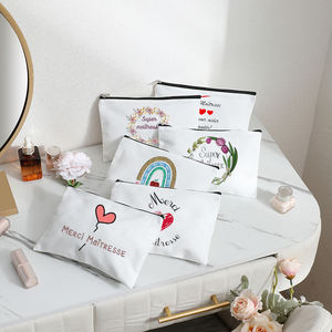 Trousse de maquillage personnalisée avec motif de remerciement, trousse de toilette de voyage, trousse de toilette, 1 pièce - Product Image 1