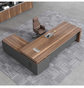 Modern Office L-Shaped Boss <strong>Desk</strong> <strong>Large</strong> Office Table Executive CEO <strong>Desk</strong> - Product Image 3