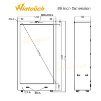 Pantalla LCD Transparente Holográfica 3D Holobox de 86 Pulgadas con Sistema Windows, Señalización Holográfica Táctil Infrarroja para Publicidad