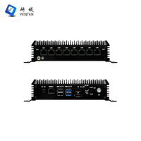 PC Industrial Sin Ventilador con 8 RJ45 Intel I226V 2.5GbE, Intel Celeron 5205U, LPDDR3 16 GB, M.2, Consola HD DP, Pantalla 4K, Win10, 11, Linux