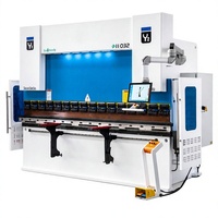 Presse plieuse CNC 1100 KN 3200 mm électro-hydraulique 4 + 1 axes, corps bleu, pour tôles