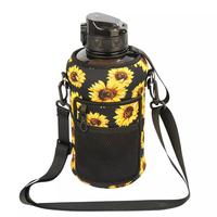 슬리브 및 뚜껑이있는 하프 갤런 2.2L 체육관 물병 BPA 프리 대형 물병 64oz 손잡이가있는 스포츠 물병 저그