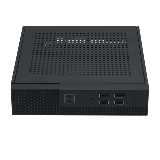 MQ Mini PC Case Support Half Height ITX Motherboard, DC Power Supply HTPC Chassis For Industrial Control Education Office Use