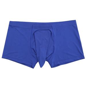 맞춤 제작 남성용 클로즈드/오픈 페니스 쉬스 쇼츠 복서 브리프 단색 섹시 언더웨어 - Product Image 3