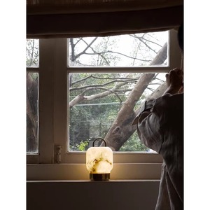 Minimalist Modern Natural Marble Touch Table <b>Lamp</b> Led Light Home Decor Ambient Night Light <b>Wireless</b> Rechargeable - Product Image 3