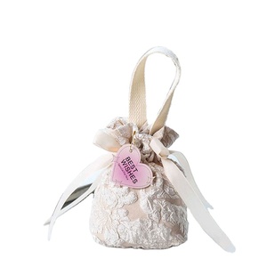 Elegant Organic Cotton Embossed <b>Flower</b> Love Wedding Favor <b>Bag</b> Security Customizable Luxury Drawstring <b>Gift</b> Pouch Candy Jewelry - Product Image 1
