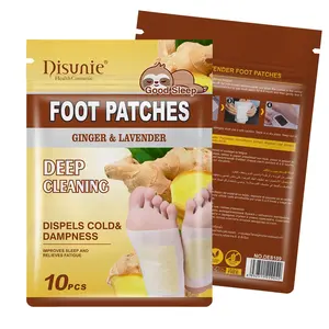 Wholesales Ginger Lavender 10Pcs Foot Patches Deep Cleaning Foot Pads For Removing Detox