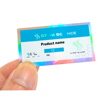 VS-073 Label dan Kotak Vial 10ml Hologram Tahan Air Kustomisasi Pribadi Laris Manis dengan Baki Plastik