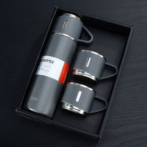 Thermos Bottle Set Double-layer, 304 Stainless Steel Vacuum <b>Flask</b> Travel Water Bottle Business Tea Cup Gift Set for Men/ - Product Image 4