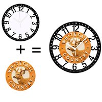 Horloge murale ronde en fer de style nordique de 25 cm avec un design épuré