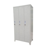 Armoire de rangement suspendue moderne en acier pliable à 3 portes pour salle de sport, piscine, salon et atelier