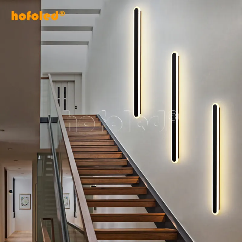 壁取り付け用燭台LED屋内壁ライト北欧モダンホテルヴィラリニアロングストリップ壁取り付け用燭台照明器具