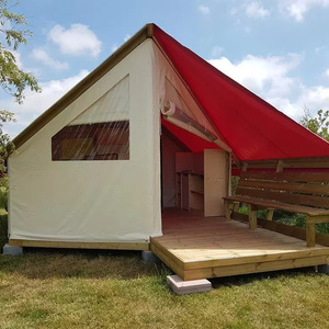 Camping <b>Tent</b> 4-5 Person Extended Type Double Layer Waterproof Oxford Cloth One Bedroom Four Season Outdoor Use - Product Image 1