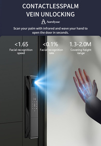 Cerradura Inteligente para Puerta Aurelysse 2026 con WiFi, App Tuya, Reconocimiento Facial 3D, Huella Dactilar Biométrica y de Venas de la Palma, para Puertas de Acero/Madera - Product Image 5