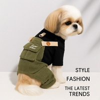 Petcircle Robes pour chiens écologiques et mignonnes en polyester imprimé, vêtements à quatre pattes, lavage à la main, toutes saisons, Good Friends Straps