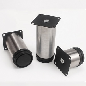 फर्नीचर सोफे पैर स्टेनलेस कैबिनेट समर्थन पैर 50*80mm ट्यूब शैली क्रोम मढ़वाया समायोज्य ऊंचाई सोफे सामान ट्यूब पैर - Product Image 5