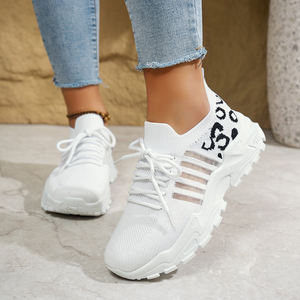 Sepatu Sneakers Rajut Wanita Modis dan Bernapas untuk Grosir, Sepatu Lari Ringan dengan Sol Eva, Kasual, Bisa Dikustomisasi, Grosir - Product Image 6