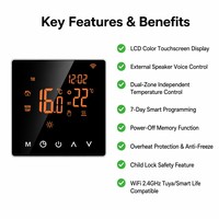Termostato Inteligente para Caldera de Agua y Gas, con Pantalla IPS, para Hoteles, Personalización OEM/ODM, Directo de Fábrica RKHK