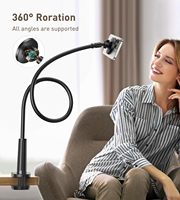 Soporte Magnético para Teléfono, Material ABS, Uso en Escritorio/Cama, Brazo Flexible Tipo Cuello de Cisne, Resistente, Rotación Universal de 360°, Compatible con iPad, CE