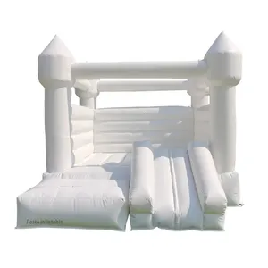 Castle Commercial Grade White Blow Up Castle Inflatable White Bounce House With Ball Pit And Slide