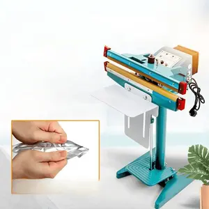 Aluminum Frame Instantly Plastic Bag Sealer Foot Pedal Heat Sealing Machine Heat Package Sealing Machine 350-650MM