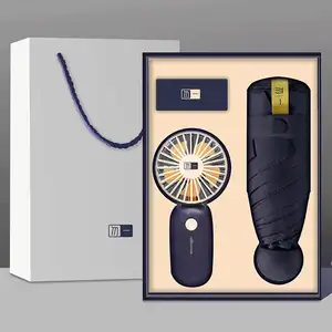 LED Fan Set dengan Pemegang Fan Umbrella Gift Set