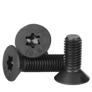 Black Torx Countersunk Head Screws M2 M2.5 M3 Grade 10.9 Metric Standard Thread Oxidation Blackened For Construction - Product Image 1