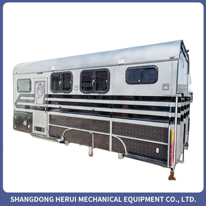 Remolque de Lujo Personalizado para 2 Caballos con Gabinete de Almacenamiento para Transporte de Caballos Estándar Europeo - Product Image 3