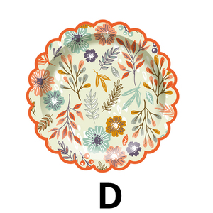 Assiettes en papier jetables personnalisées DAMAI Factory, motif floral, pour fêtes, thé et anniversaires - Product Image 5