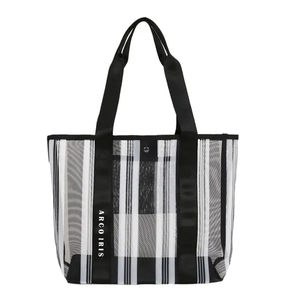 Sac fourre-tout pour femme en toile de style européen et américain, grande capacité, rayures arc-en-ciel - Product Image 5