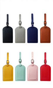 Zonyin PU Leather Luggage Tag Luxury <b>Suitcase</b> Boarding Pass Tag Portable Travel Identity Label Bag Charm for Travel - Product Image 6