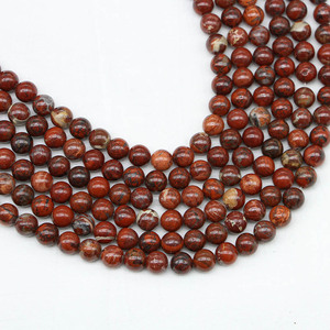 Natural Jasper Loose Beads Round <b>Red</b> For <b>Bracelet</b> Making Yiwu Origin ST0102 - Product Image 1