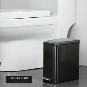 Cubo de basura de cocina de acero inoxidable de cierre suave grande de nuevo diseño cubo de basura interior/exterior Pedal de PIE forma Rectangular Mini residuos - Product Image 6