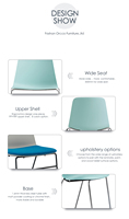Chaises de bibliothèque en plastique pour étudiants, mobilier moderne pour bibliothèque d'école secondaire, mobilier pour salle de lecture d'école
