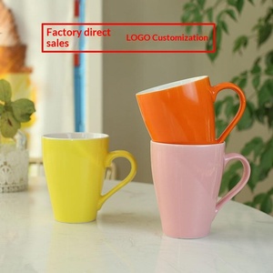 Taza de Cerámica Estilo Coreano en Colores Pastel, con Asa en Forma de Melón, Personalizable con Logotipo Grabado, Resistente a Altas Temperaturas, Apta para Microondas - Product Image 2