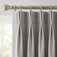 Cortinas Opacas de Lino Sintético con Pliegues Prensados DaiRui FBA, con Reverso Flocado, Cortinas para Ventanas, MOQ Bajo, Más Vendidas