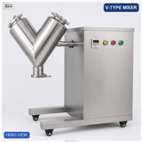 Mélangeur de poudre miniature en acier inoxydable de qualité alimentaire 10L en forme de V pour le mélange de détergents et de produits chimiques, certifié CE, multifonctionnel pour laboratoire